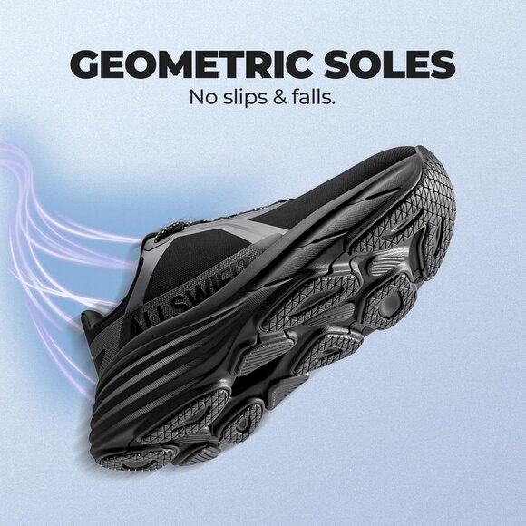 Women's Breathable Light Running Shoes Non-Slip Cushioned Gym Sneakers - Picture 6 of 8